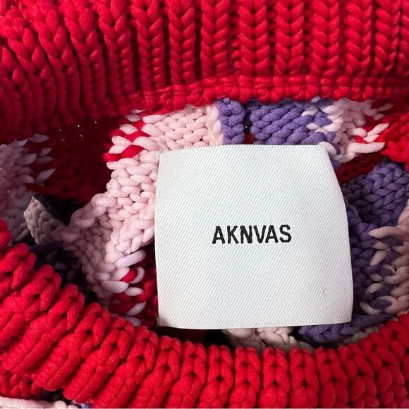 NEW Aknvas Hayley Open Work Braided Weave Woven Chunky Sweater Sz S - Picture 8 of 10